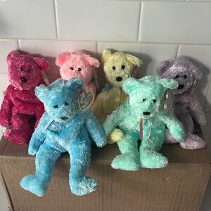 Lot of 6 TY Beanie Babies Sherbet